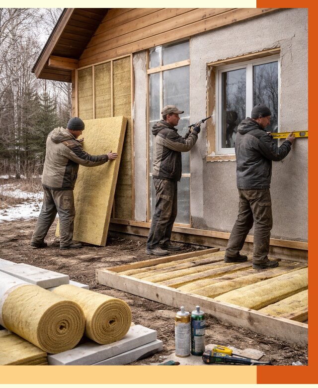 Утепление дачного дома в Иванове от 4908 руб/м2 — недорого | ТепломастерВнв