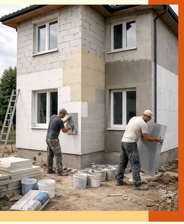 Утепление дома из газобетона в Иванове от 4339 руб./м² — заказать у ТепломастерВнв